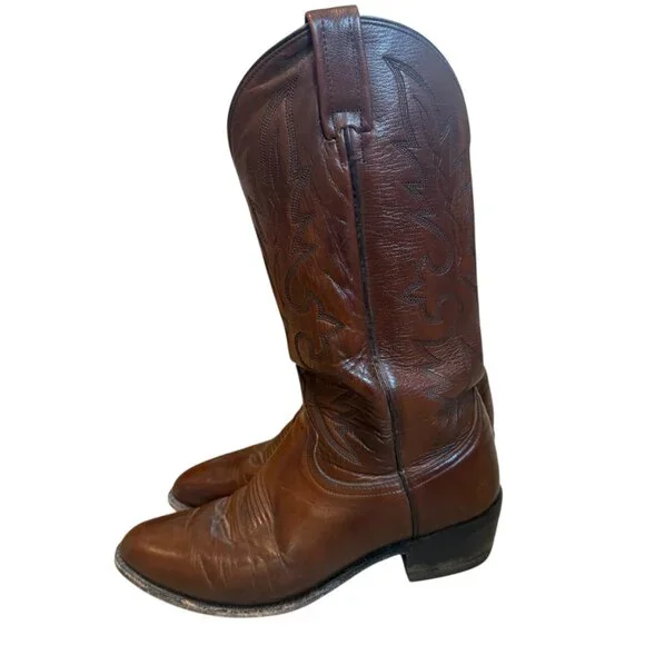 Dan Post Men's Milwaukee Leather Western Cowboy Boots size 8.5D - Picture 2 of 9